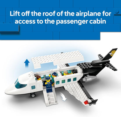 LEGO City Aeroporto com Avião - Kit de Modelo em Miniatura com Terminal, Avião, Caminhão Reboque, Ponte, 9 Minifiguras e Acessórios - Ideia de Presente de Aniversário para Meninos a partir de 8 Anos - 60502