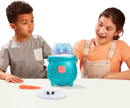 Magic Mixies Caldeirão mágico de fogo surpresa de gema mágica - revele um mixie de pelúcia não eletrônico e um anel mágico com uma revelação pop-up do caldeirão efervescente