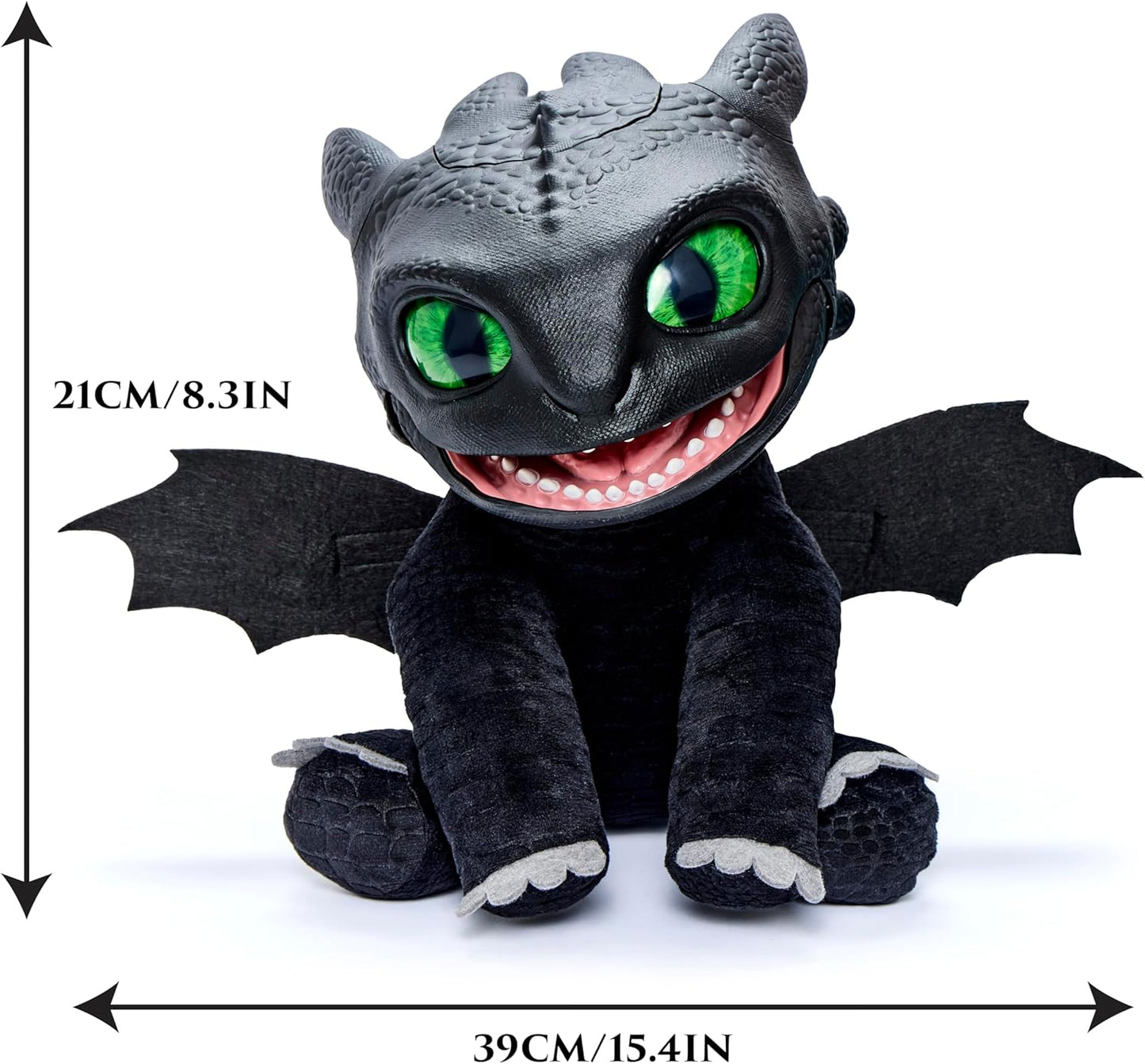UAU! STUFF HTTYD Banguela Fantoche da RealFX, Incrível Banguela Animatrônico com certificação de 1ª Edição, Aparência, Sensação e Sons Reais!, Mais de 50 Combinações de Ação e Som, 25,5 cm de Altura