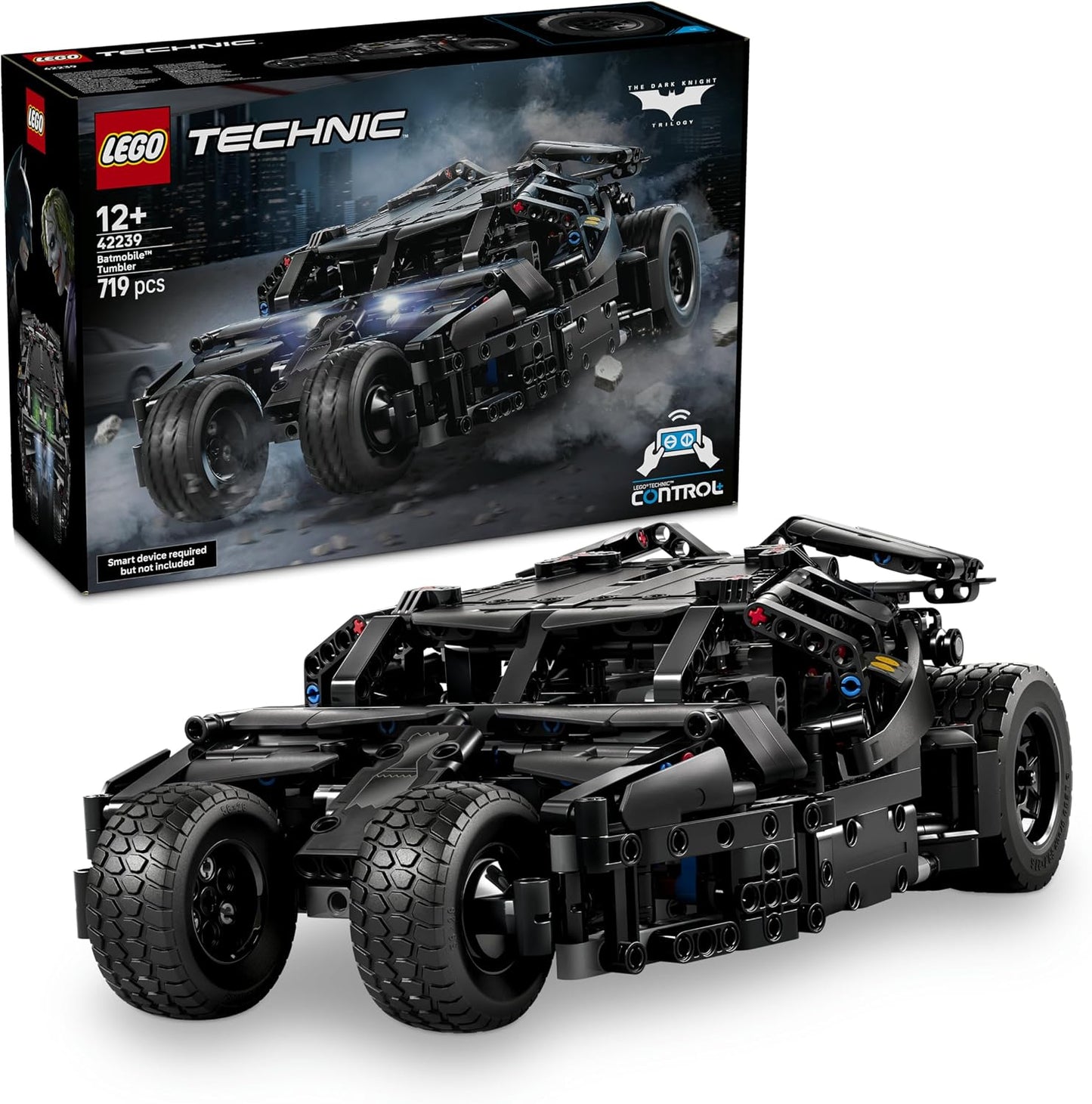 LEGO Technic Batmóvel Tumbler – Carrinho de Controle Remoto – Kit de Modelo do Batman com Direção e Luzes Funcionais – Presente de Aniversário para Meninos a Partir de 12 Anos e Fãs Adolescentes da DC – 42239