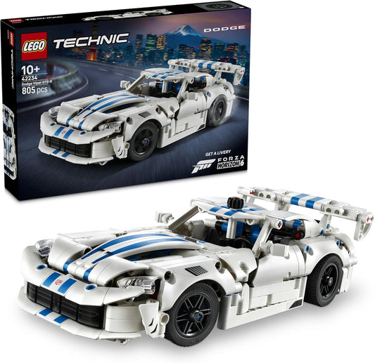 LEGO Brinquedo de Carro Esportivo Technic Dodge Viper GTS-R – Kit de Modelo com Motor V10, Direção e Diferencial – Presente para Meninos a Partir de 10 Anos e Fãs de Automobilismo – 42234