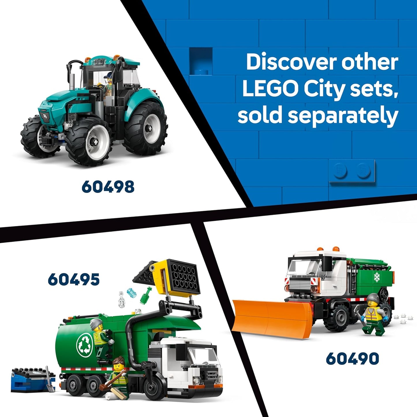 LEGO Caminhão Betoneira City - Brinquedo Educativo para Canteiro de Obras com 3 Minifiguras, Tambor Giratório e Função de Despejo - Ideia de Presente de Aniversário para Meninos a partir de 7 Anos - 60478