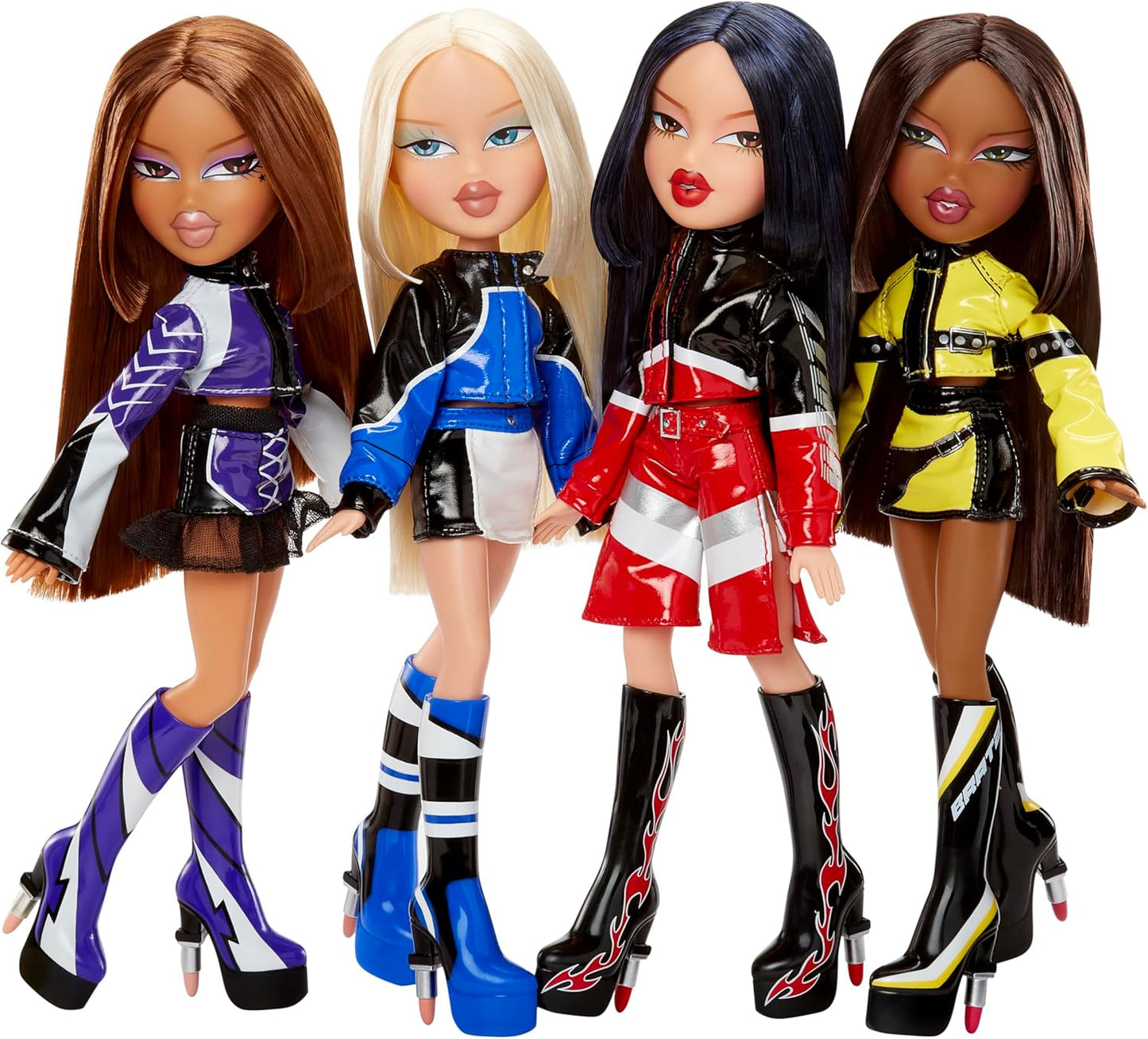 Bratz Jade Cortante - Inclui 1 boneca fashion, vem com roupa e acessórios, bonecas inspiradas em motos, brinquedos fofos para meninas, vermelha