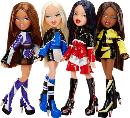 Bratz Jade Cortante - Inclui 1 boneca fashion, vem com roupa e acessórios, bonecas inspiradas em motos, brinquedos fofos para meninas, vermelha