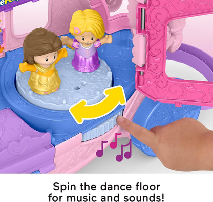 Brinquedo Fisher-Price Little People Disney Princess Carruagem Musical com Figuras para Brincar de Faz de Conta - Crianças a partir de 18 Meses, JCW72