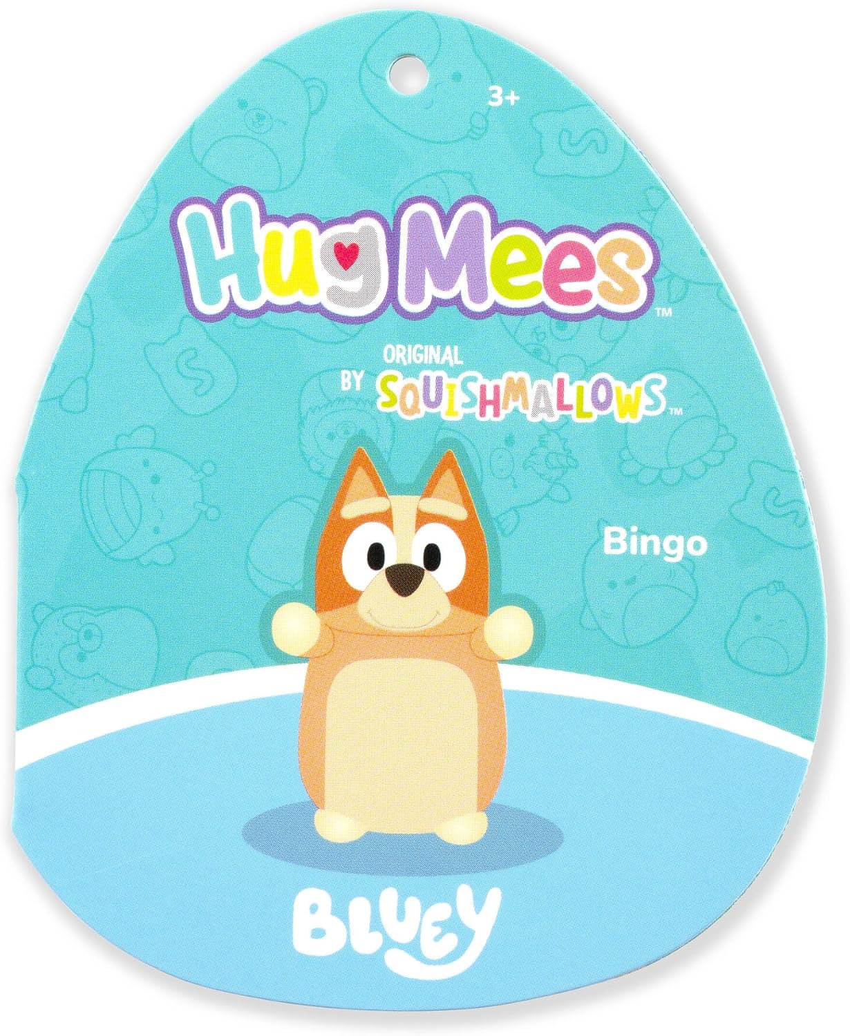 Squishmallows Original Bluey Bingo HugMees de 10 Polegadas | Pelúcia Oficial Jazwares Ultramacia de Tamanho Médio