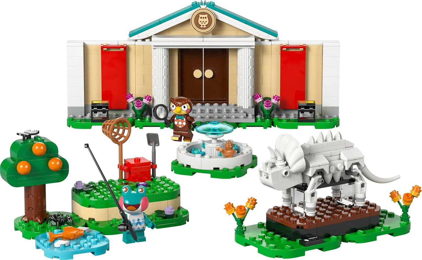 LEGO Animal Crossing Coleção Museu do Blathers - Brinquedo interativo com minifiguras do Blathers e da Lily, além de fósseis de dinossauro e acessórios - Presente gamer para meninas e meninos a partir de 7 anos - 77056