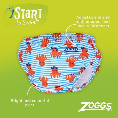 Zoggs Fralda de natação reutilizável ajustável unissex para bebê
