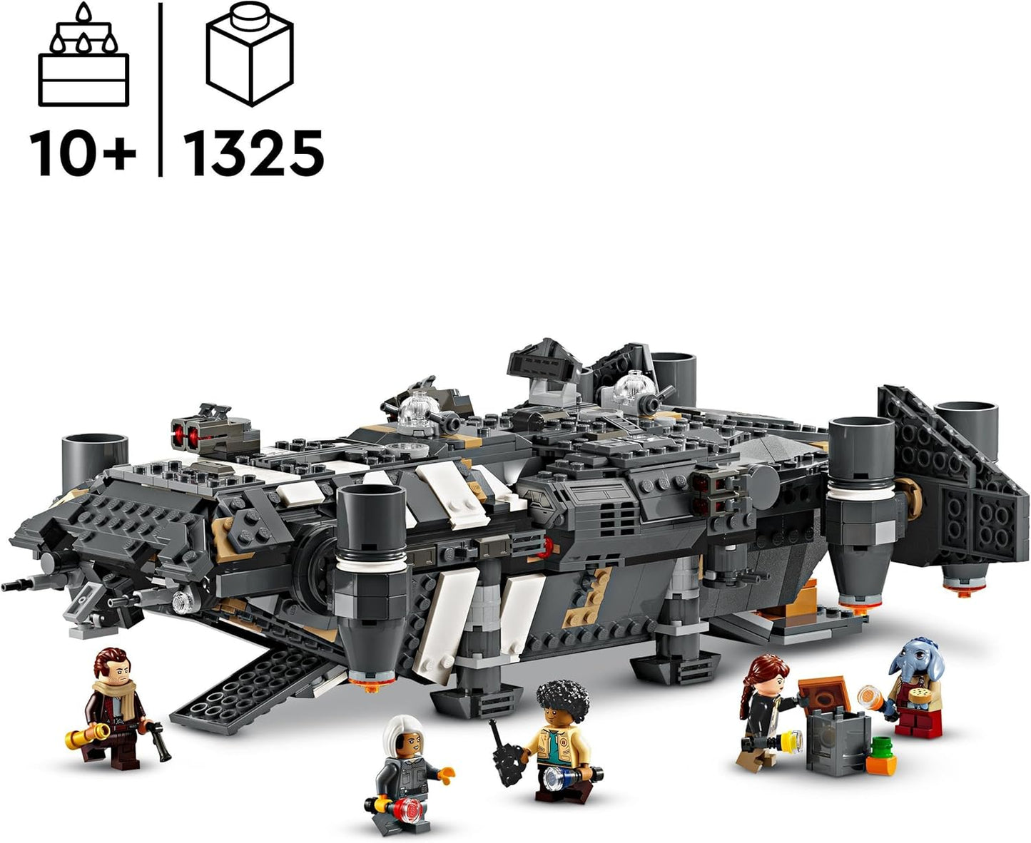 LEGO Star Wars: Skeleton Crew The Onyx Cinder Set, juguete de construcción coleccionable para niños y niñas a partir de 10 años, incluye 5 minifiguras de personajes, idea de regalo para niños y fanáticos