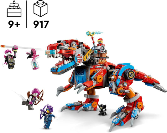 LEGO DREAMZzz Conjunto Robot Dinosaur C-Rex de Cooper, T. rex Dino Action Figure reconstrói em um brinquedo pterodáctilo legal para meninos e meninas de 9 anos ou mais,
