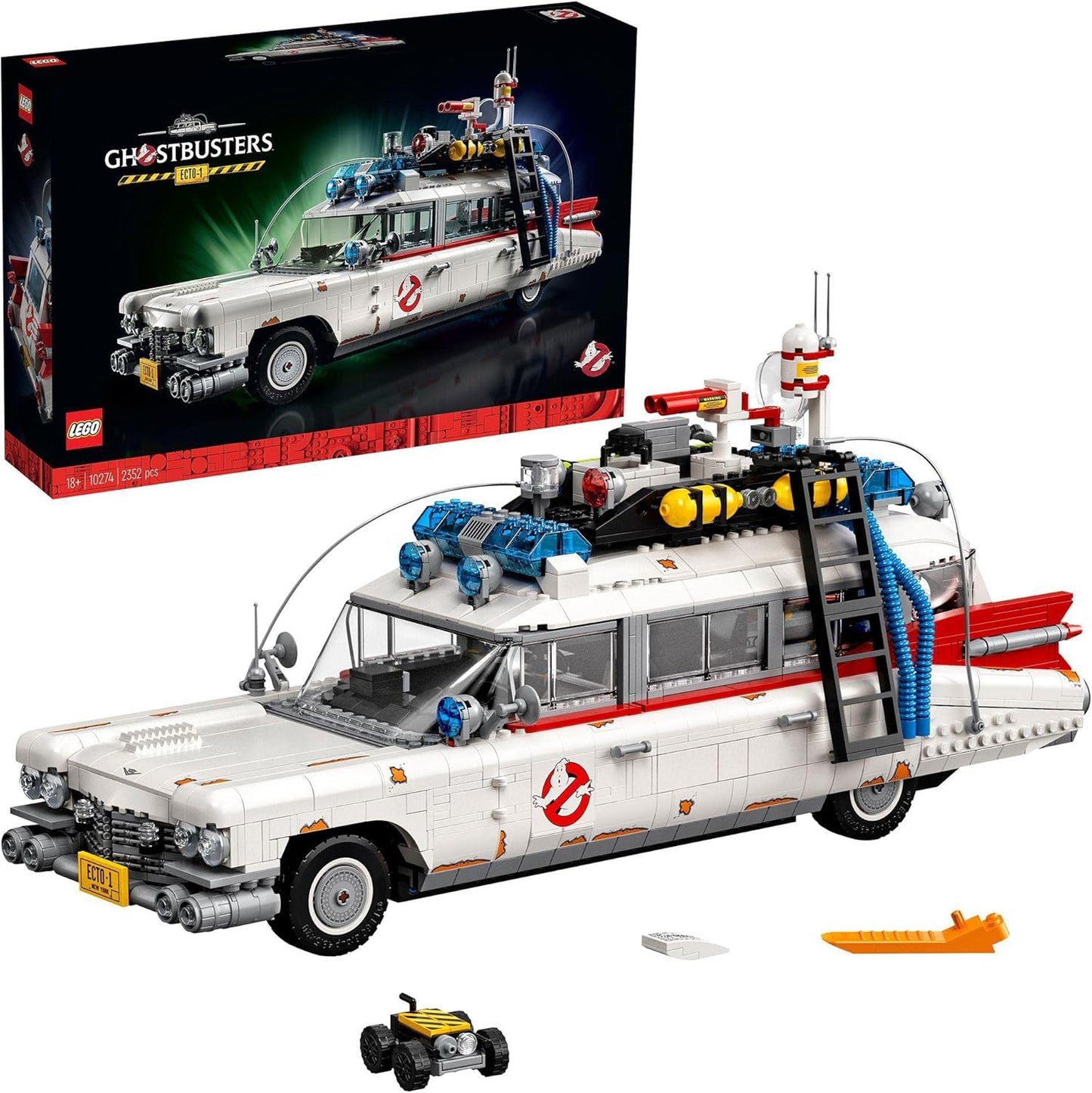 LEGO 10274 Icons Ghostbusters ECTO-1 Kit para carro, conjunto grande para adultos, ideia de presente para homens, mulheres, ela, ele, modelo colecionável para exibição, decoração nostálgica para casa 10274