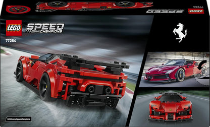 LEGO Speed Champions Ferrari SF90 XX Stradale Carro Esportivo - Kit de Montagem com Minifigura Colecionável de Piloto - Ideia de Presente de Aniversário para Meninos a partir de 9 Anos e Fãs de Automobilismo - 77254