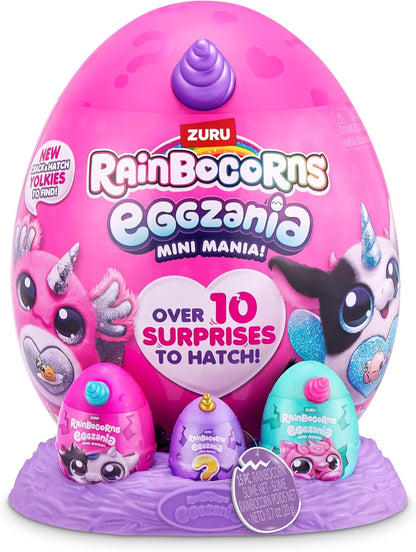 Rainbocorns ZURU Eggzania Mini Mania, Axolotl, por ZURU Plush Surprise Unboxing com brinquedo de pelúcia de animal, ideal para meninas com brincadeiras imaginárias (Axolotl)