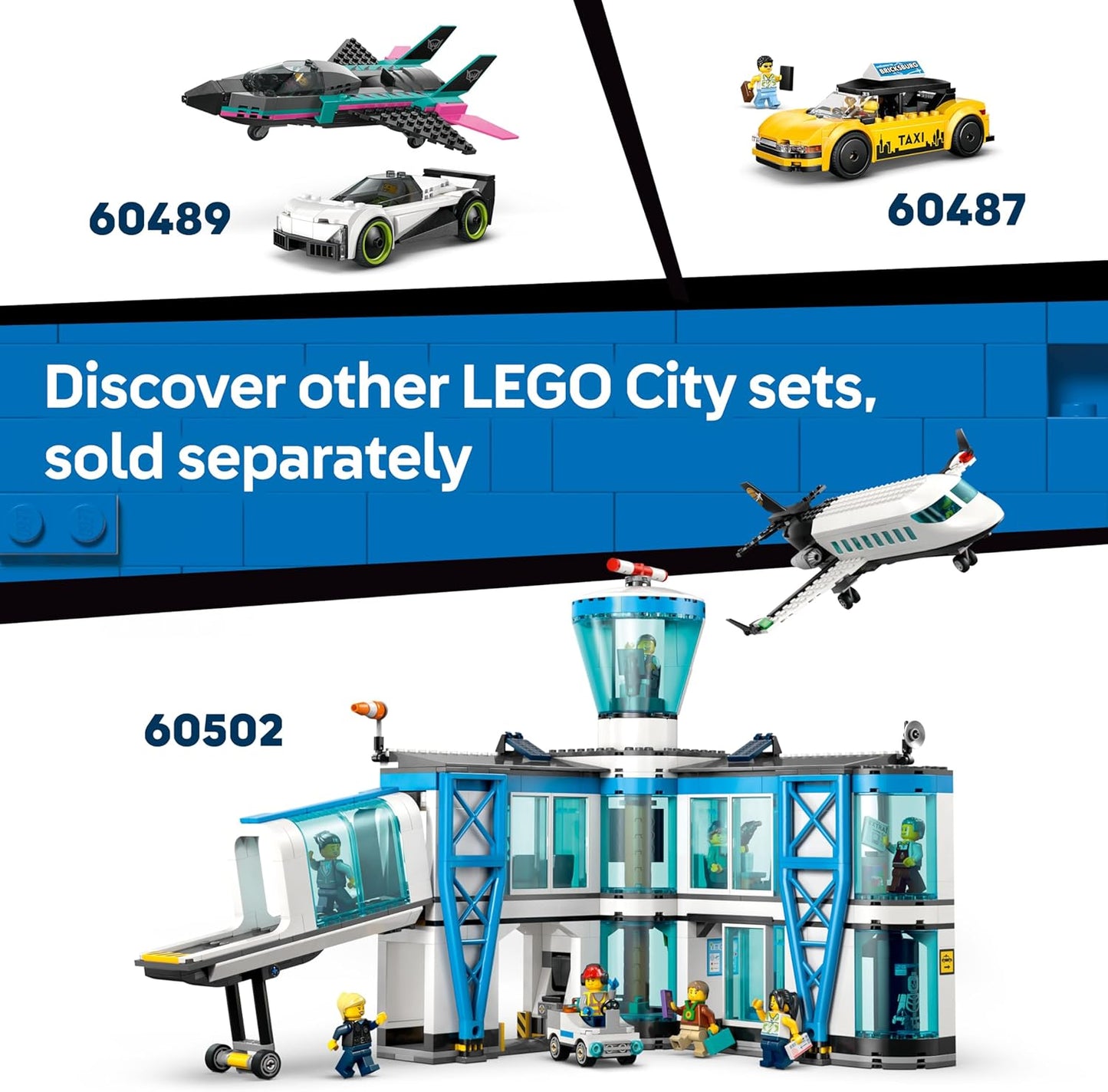 LEGO City Caminhão de Bombeiros do Aeroporto - Kit de Modelo de Veículo de Emergência com 4 Minifiguras de Bombeiros - Ideia de Presente de Aniversário para Meninos a partir de 7 Anos e Fãs de Engenharia - 60499