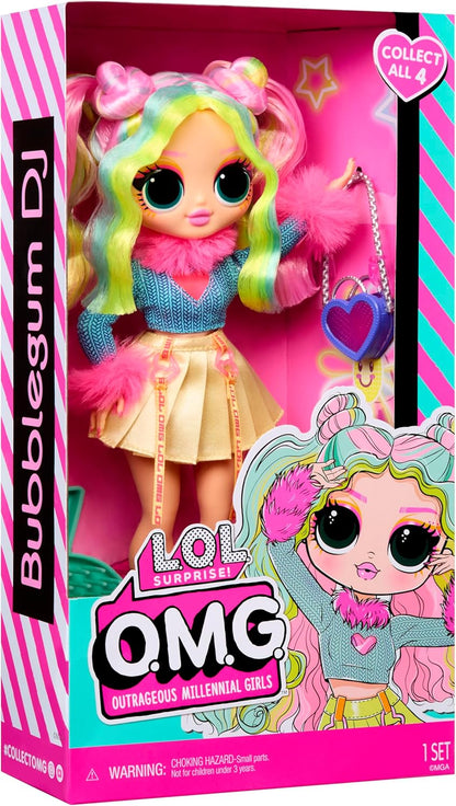 L.O.L. Surprise! OMG Doll - Bubblegum D.J. - Inclui 1 boneca fashion, vem com roupas fabulosas, colecione todas as 4