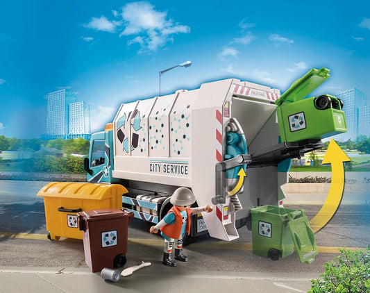 PLAYMOBIL City Life 70885 Caminhão de reciclagem com luz intermitente 4+ Anos