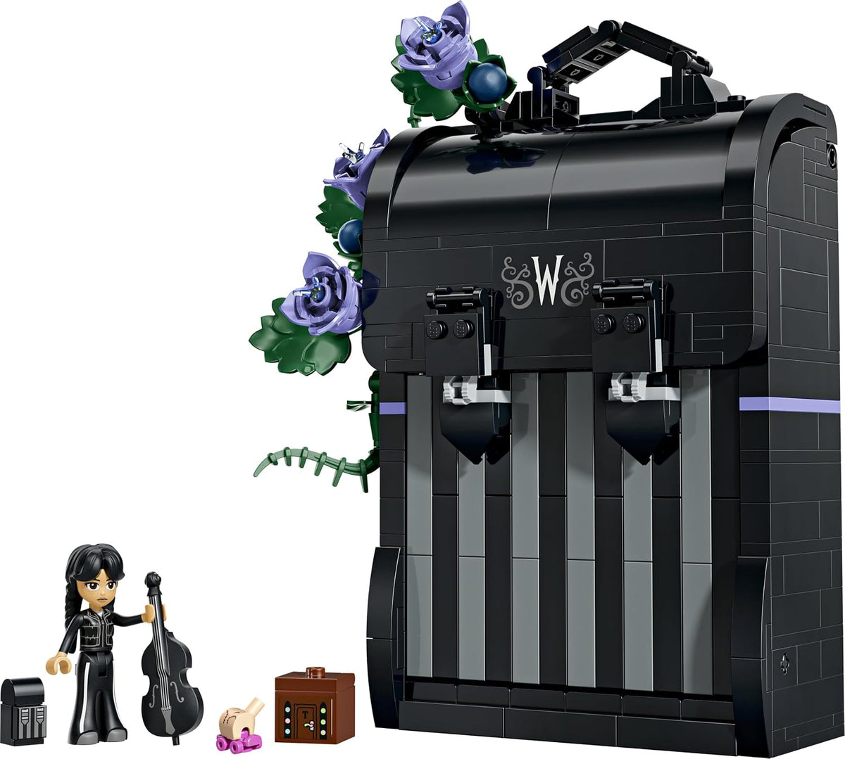 LEGO Wednesday: Mochila da Wandinha 76787 | Brinquedo para meninas e meninos a partir de 9 anos, mini boneca e figura do Mãozinha, modelo 3D com suporte para fotos, decoração para o quarto, presente...