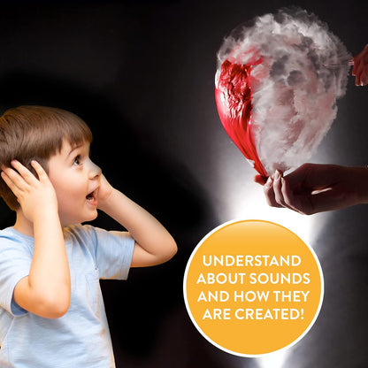 POPULAR SCIENCE Kit de laboratório de ciências com som e música para crianças | Brinquedos e presentes STEM para experimentos educativos e divertidos | Kits de ciências projetados para crianças de 5 a 12 anos e adequados para toda a família