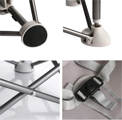 PandaEar Cadeira de alimentação portátil para bebês | Dobrável e compacta com alças para uso interno e externo | Ideal para camping, praia e gramado | Para crianças pequenas, meninos e meninas (cor neutra)