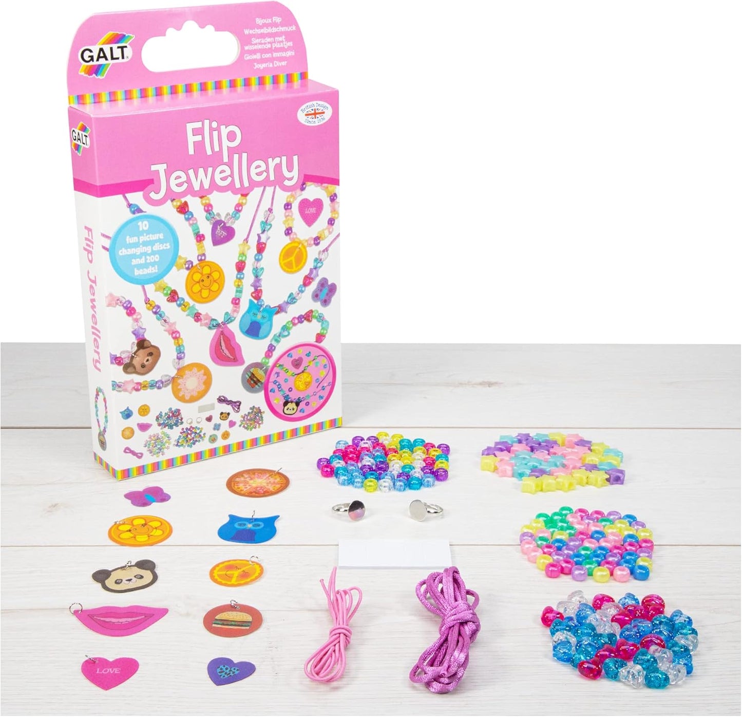 Galt Toys, Flip Jewellery, Kit de artesanato para crianças a partir de 5 anos