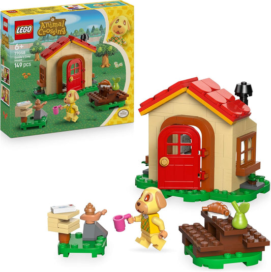LEGO Animal Crossing Casa Aconchegante da Goldie - Inclui minifigura, piano, mesa de piquenique e acessórios de comida de brinquedo - Presente perfeito para crianças a partir de 6 anos - 77058