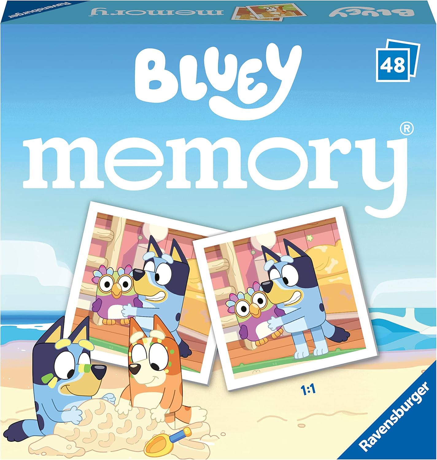 Ravensburger Bluey Mini juego de memoria de pares de imágenes a juego para niños a partir de 3 años