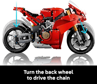 LEGO Technic Ducati Panigale V4 S - Conjunto de Construção para Adultos (18+) - Presente para Fãs de Motocicletas - 42202
