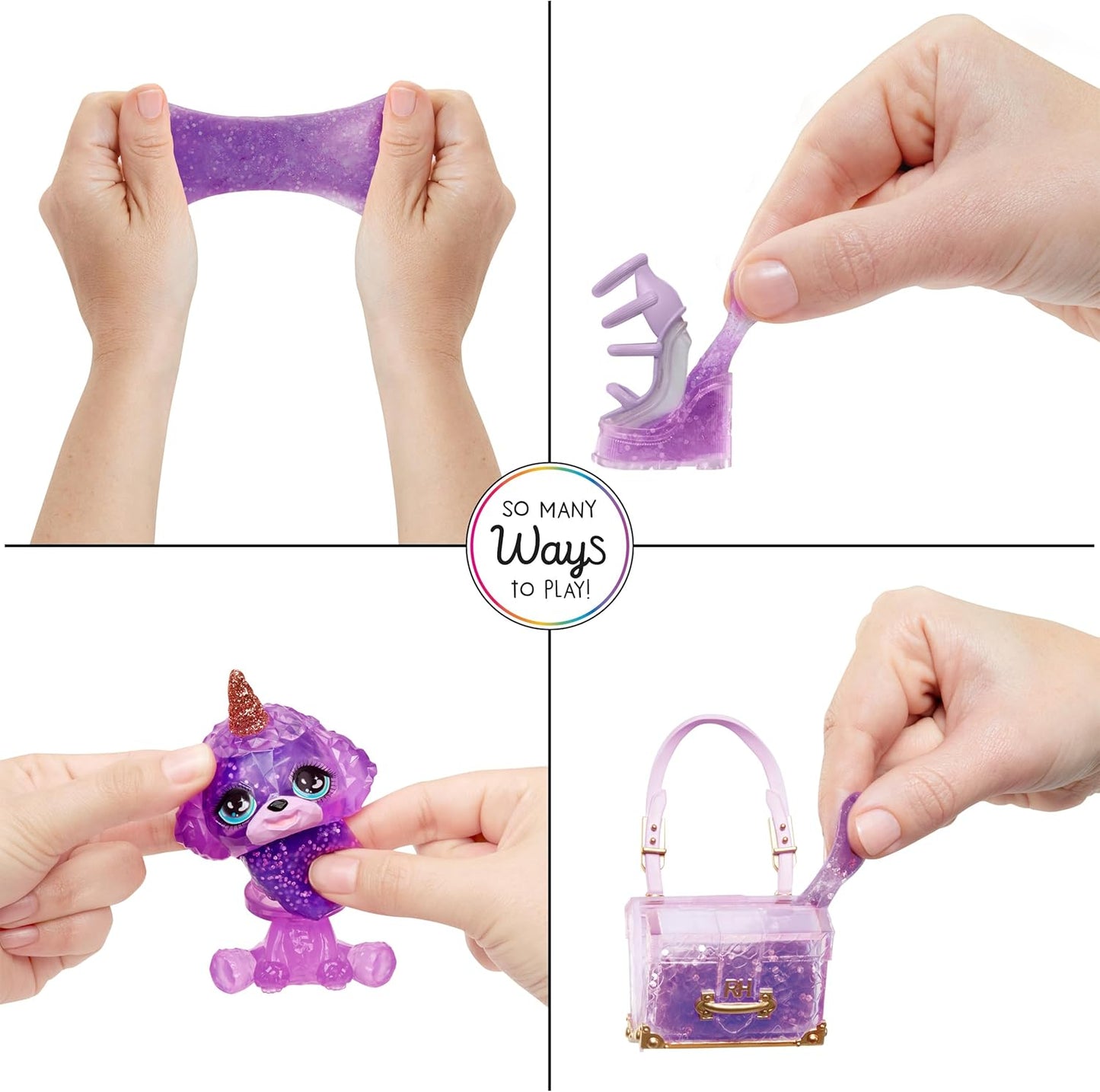 Boneca Rainbow High Fashion com Slime e Pet - Violeta (Roxo) - Boneca Shimmer de 28 cm com Sparkle Slime, Animal de Estimação Mágico e Acessórios de Moda - Brinquedo Infantil - Ótimo para idades de 4 a 12 anos