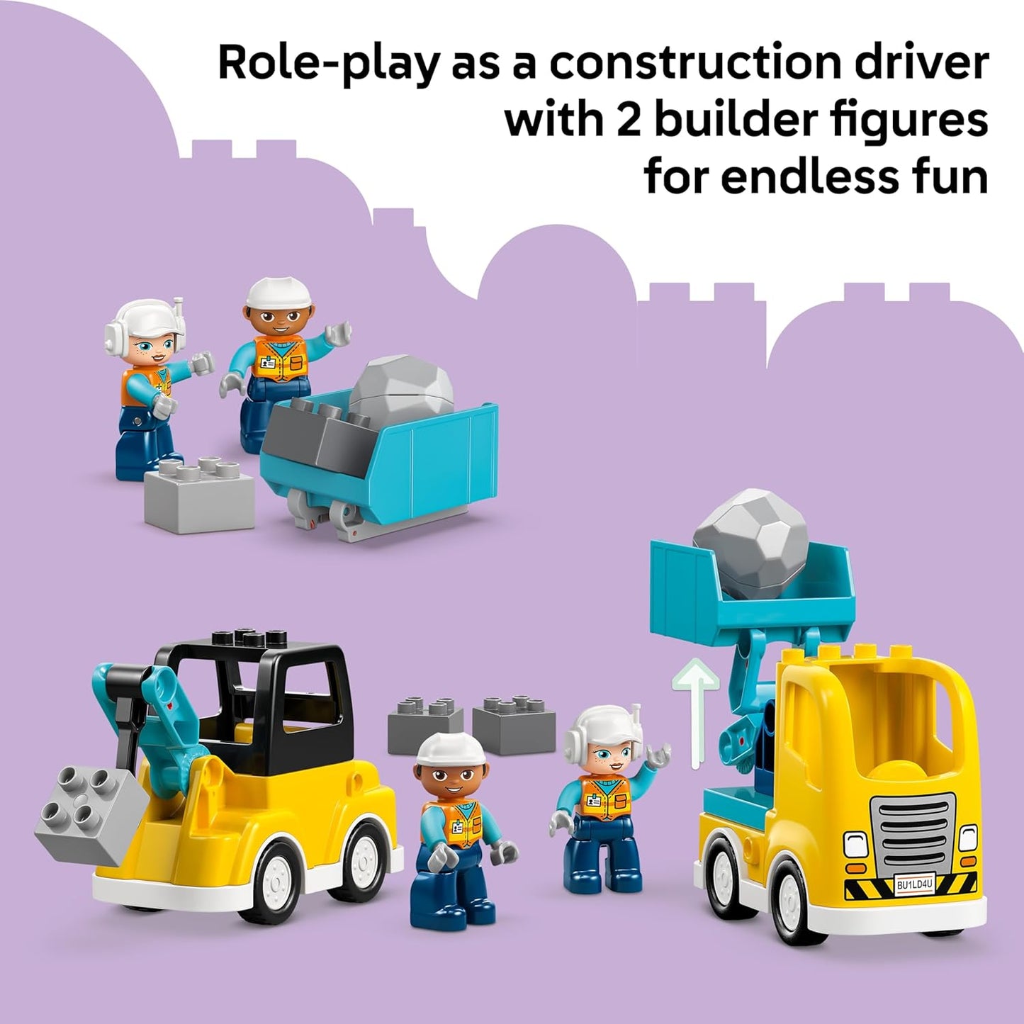 LEGO DUPLO Caminhão de Bombeiros com Mangueira e Bombeiro - Brinquedo Educativo para Desenvolvimento da Coordenação Motora - Caminhão Vermelho com Escada, Figura e Esquilo - Presente de Aniversário para Meninos e Meninas a partir de 2 Anos - 10473