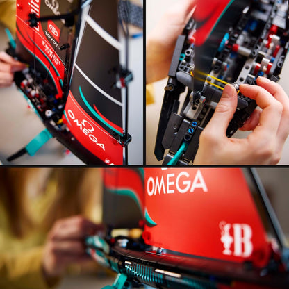 LEGO Conjunto de construção de iate Technic Emirates Team New Zealand AC75, kit de modelo de barco à vela para adultos construirem, ótimo para decoração de casa ou escritório, presente para homens, mulheres,