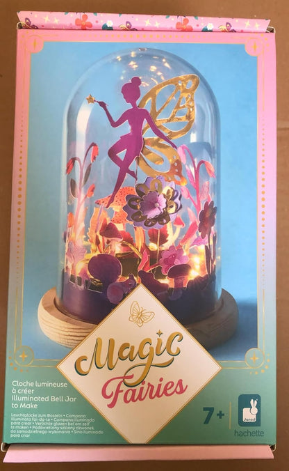 Janod - Sino luminoso para criar - Tema de fadas - Guirlanda luminosa com pilhas incluídas - Les Ateliers Déco - Kit de lazer criativo infantil - Habilidades motoras finas e concentração - A partir de 7 anos