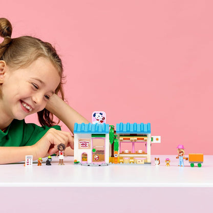 LEGO Friends Padaria de Petiscos para Cães - Loja de Brinquedos com 2 Mini Bonecas, 4 Figuras de Animais, Caixa de Transporte para Animais de Estimação e Acessórios de Comida de Brinquedo - Ideia de Presente de Aniversário para Meninas,