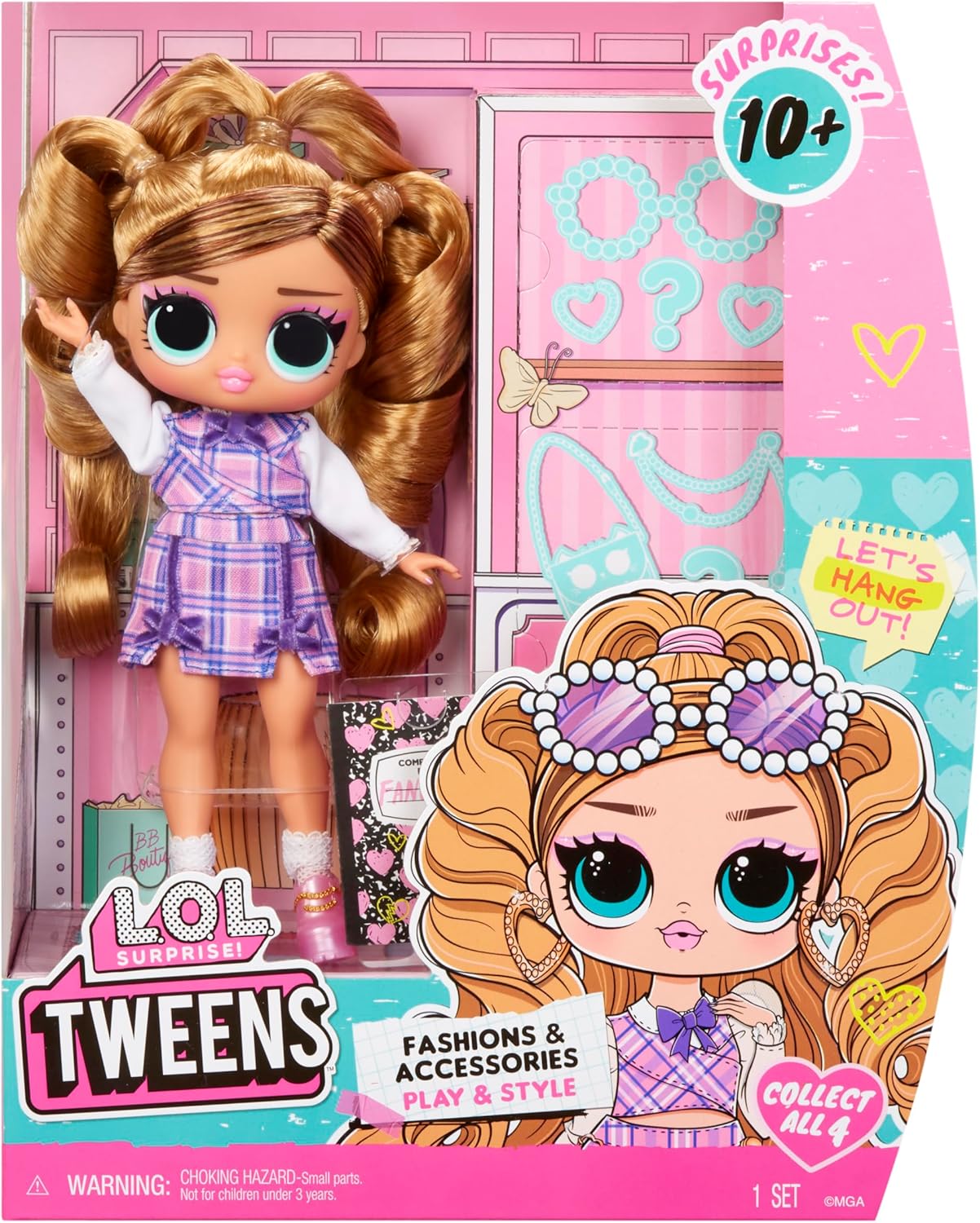 L.O.L. Surprise! Tweens Core Doll - Fancy Gurl - Inclui 1 boneca fashion, vem com roupa e acessórios, 4 para colecionar, rosa