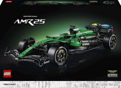 LEGO Kit de Modelo Technic Aston Martin Aramco AMR25 F1 para Adultos – Conjunto Colecionável de Fórmula 1 com Motor V6, DRS e Suspensão Push-Rod – Ideia de Presente para Fãs de Corridas e Automobilismo – 42240