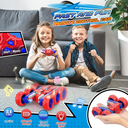 Dreamlandia Carrinhos de Controle Remoto para Crianças, Carro Aranha RC com Giro de 360°, Presente de Aniversário para Meninos de 4 a 10 Anos, Brinquedos do Homem-Aranha e Seus Incríveis Amigos