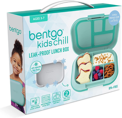 Bentgo Kids Chill Lunch Box - Solução de almoço estilo Bento com 4 compartimentos