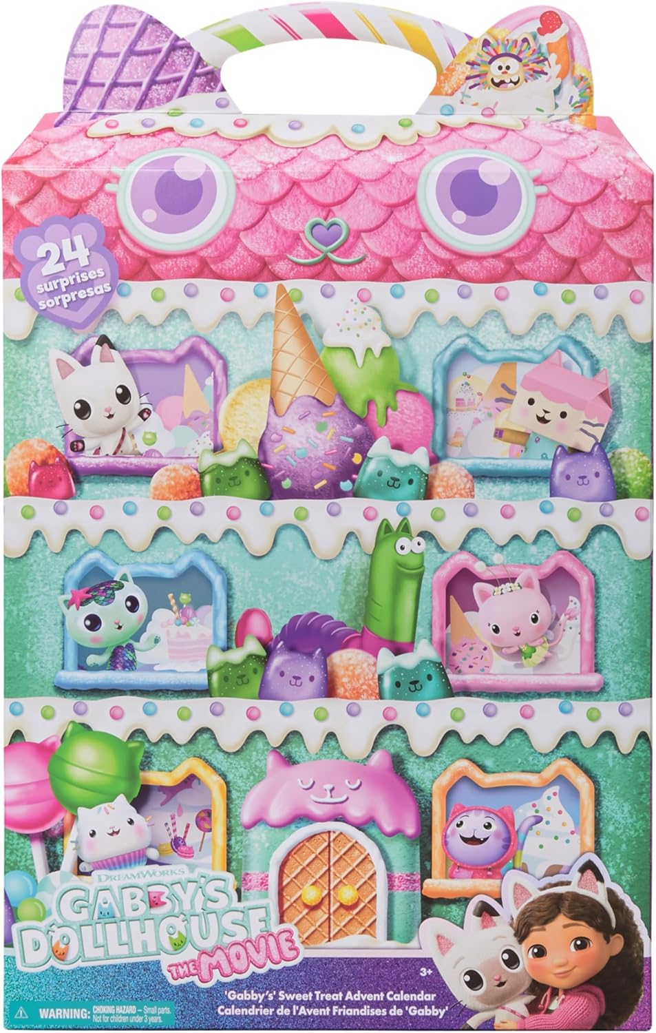 Gabby's Dollhouse: O Filme, Calendário do Advento Doces da Gabby, 24 Brinquedos Surpresa, País das Maravilhas dos Doces de Inverno, Brinquedos Infantis para Meninas e Meninos a partir de 3 Anos