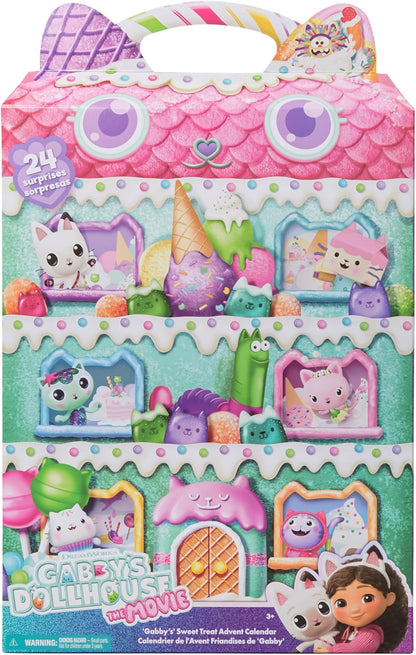 Gabby's Dollhouse: O Filme, Calendário do Advento Doces da Gabby, 24 Brinquedos Surpresa, País das Maravilhas dos Doces de Inverno, Brinquedos Infantis para Meninas e Meninos a partir de 3 Anos