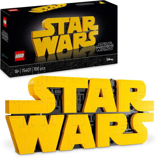 LEGO Star Wars 75407 Logotipo Star Wars em Peças - Conjunto de Construção Colecionável para Adultos - Kit de Modelo Icônico da Cultura Pop - Peça de Exibição para Casa ou Escritório - Ideia de Presente para Fãs Adultos e Adolescentes
