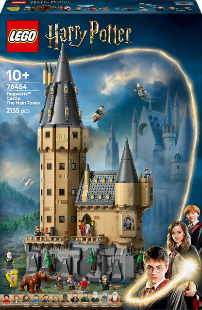 LEGO Harry Potter Castelo de Hogwarts: A Torre Principal - Brinquedo de Castelo Interativo com Chave Modular Voadora e Salas de Xadrez Bruxa, além de 12 Minifiguras - Presente para meninos, meninas e fãs adultos com mais de 10 anos 76454