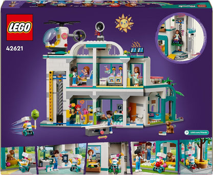 LEGO Friends Heartlake City Hospital Set con helicóptero de juguete para niñas, niños y niños a partir de 7 años, personajes de minimuñecas que incluyen Otoño, juguetes de construcción para juegos de rol de médico, idea de regalo 42621