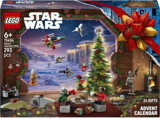 LEGO Calendário do Advento Star Wars 2026-75456 | Brinquedos para meninos a partir de 6 anos, 24 surpresas, figuras do droide IG-11 e de Grogu, 4 minifiguras, ideia de presente de Natal...