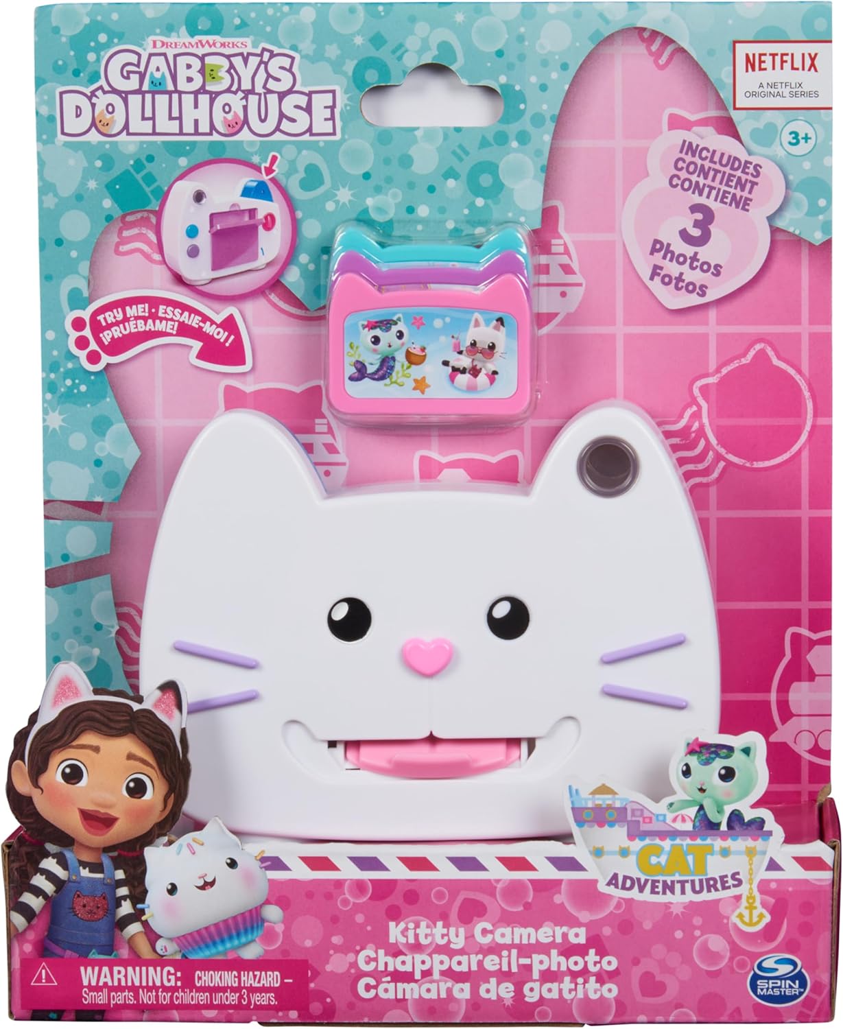 Gabby’s Dollhouse, Kitty Camera, brinquedo de faz-de-conta para crianças em idade pré-escolar, meninas e meninos a partir de 3 anos.
