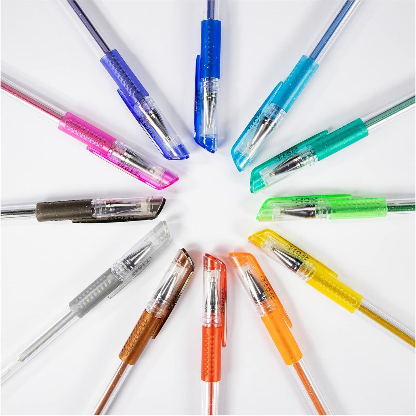 Galt Canetas de com 12 glitters - Kit de canetas de gel metálicas coloridas e perfumadas para crianças, artes e ofícios para crianças - Conjunto de canetas multicoloridas brilhantes e brilhantes para colorir, escrever e desenhar - A partir de 6 anos