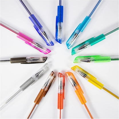 Galt Canetas de com 12 glitters - Kit de canetas de gel metálicas coloridas e perfumadas para crianças, artes e ofícios para crianças - Conjunto de canetas multicoloridas brilhantes e brilhantes para colorir, escrever e desenhar - A partir de 6 anos