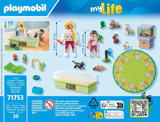 Playmobil | Minha Vida | Família com Coelhos | Figuras de Animais | Brinquedos para Crianças a partir de 4 anos | 71753