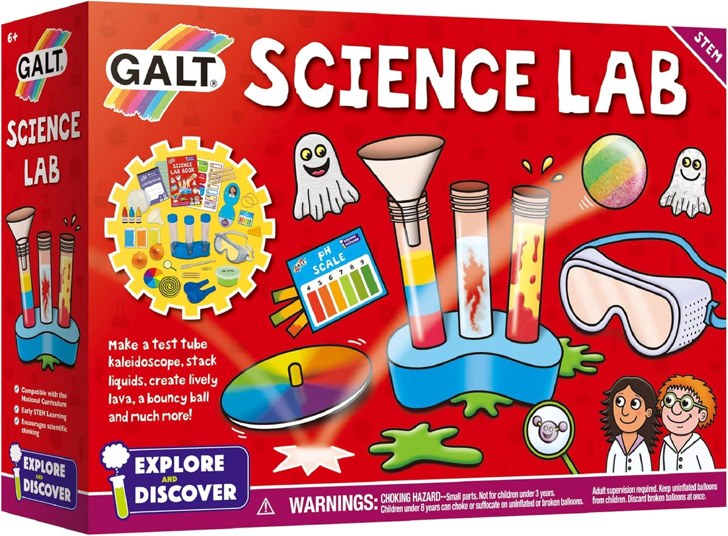 Galt Toys, Laboratório de Ciências, Kit de Ciências para Crianças, a partir de 6 anos e Brinquedos, Laboratório Arco-Íris, Kit de Ciências para Crianças, a partir de 5 anos