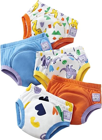 Bambino Mio, calças de treino reutilizáveis para penico para meninos e meninas, pacote com 5