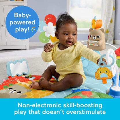 Fisher-Price Tapete de atividades 3 em 1 para bebês, com função de chute e balanço, brinquedo sensorial para desenvolvimento infantil a partir de 0 meses, JMT98