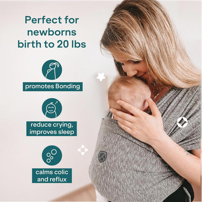 Koala Babycare Canguru para Bebê - Fácil de Usar - Suporte Ergonômico Certificado - Canguru Elástico Multiuso Adequado para Bebês de até 9 kg - Canguru para Bebê